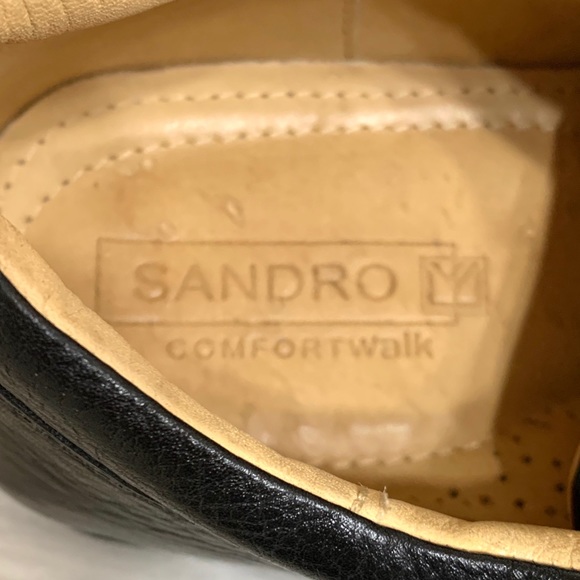 Sandro Comfort Walk Black Leather Oxford Loafers - Picture 4 of 10